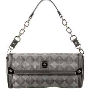 MCM RARE Gray Canvas Glitter Handbag in EUC